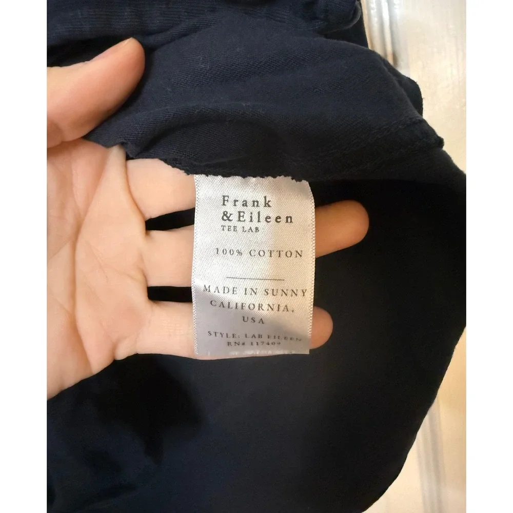 Frank & Eileen Black‎ Long Sleeve Button Up Shirt 100% Cotton Made in USA Size S - Picture 4 of 6